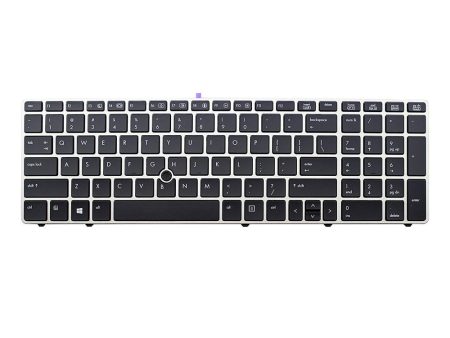 New HP Elitebook Black Keyboard with Silver Frame & Pointer SN5108 SG-39200-XUA Discount