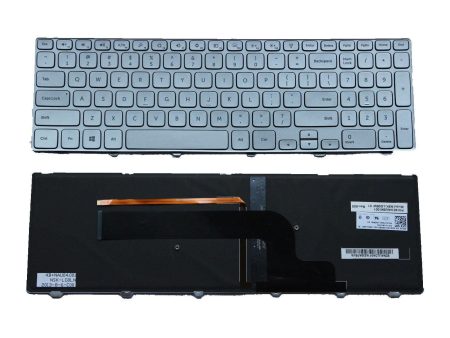 New Dell Inspiron 15 7000 15-7537 7737 Silver Keyboard Backlit with Frame 87YTJ NSK-LG0BW KK7X9 Online now