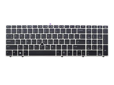 New HP Elitebook 8560P Black Keyboard with Silver Frame & Pointer 641179-001 55010KT00-289-G Sale